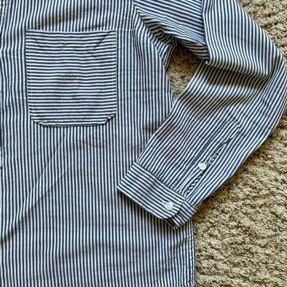 Abercrombie & Fitch Popover Button-Up Striped Shirt size M - Picture 8 of 11